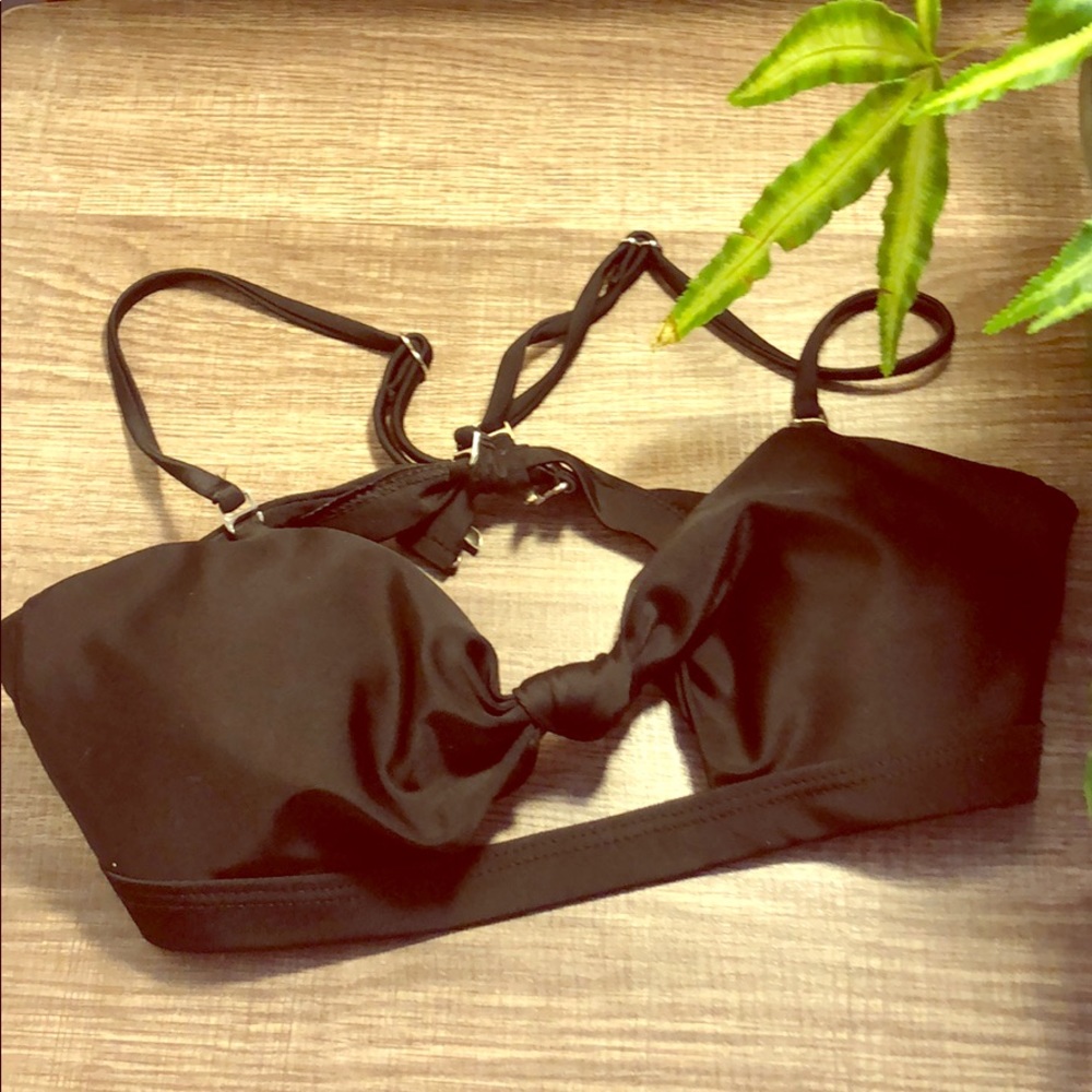 Cut out black swim top